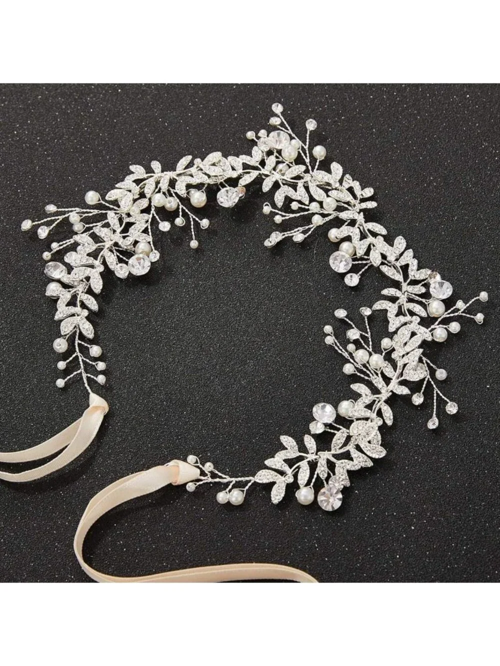 Elegant Silver Bridal Headband - Stunning Wedding Hair Accessory for Brides